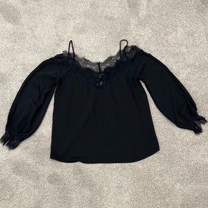 NWT black lace top